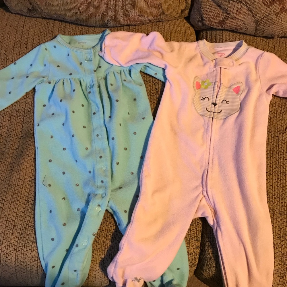 Carter’s Baby Girl Footie Pajamas Jammies Sleepers